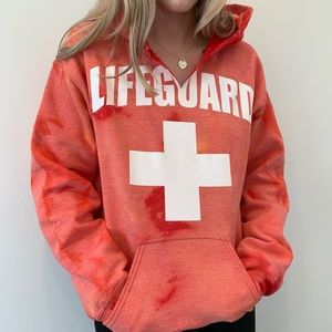AWESOME AND COMFY BLEACHED LIFEGUARD HOODIE